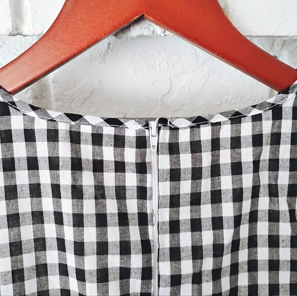 NWOT! Black and White Gingham Dress - Picture 6 of 11